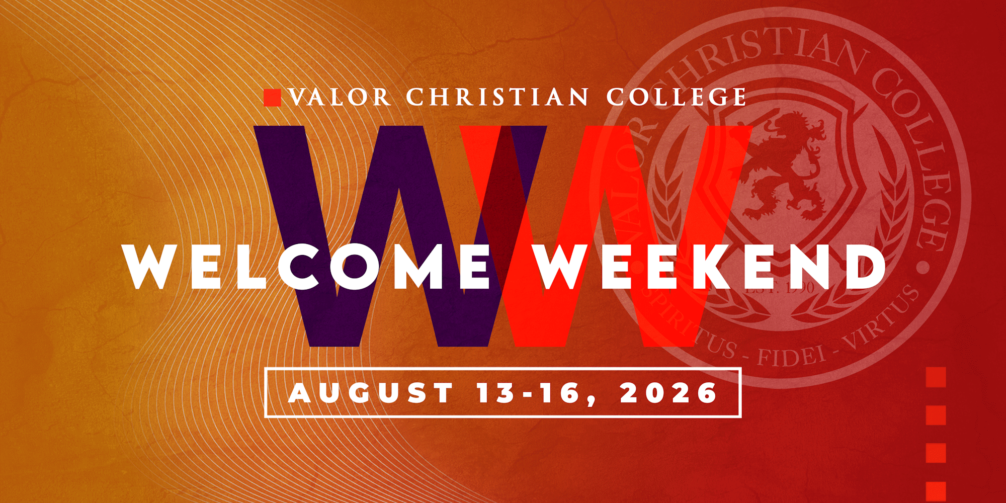 Welcome Weekend 2026